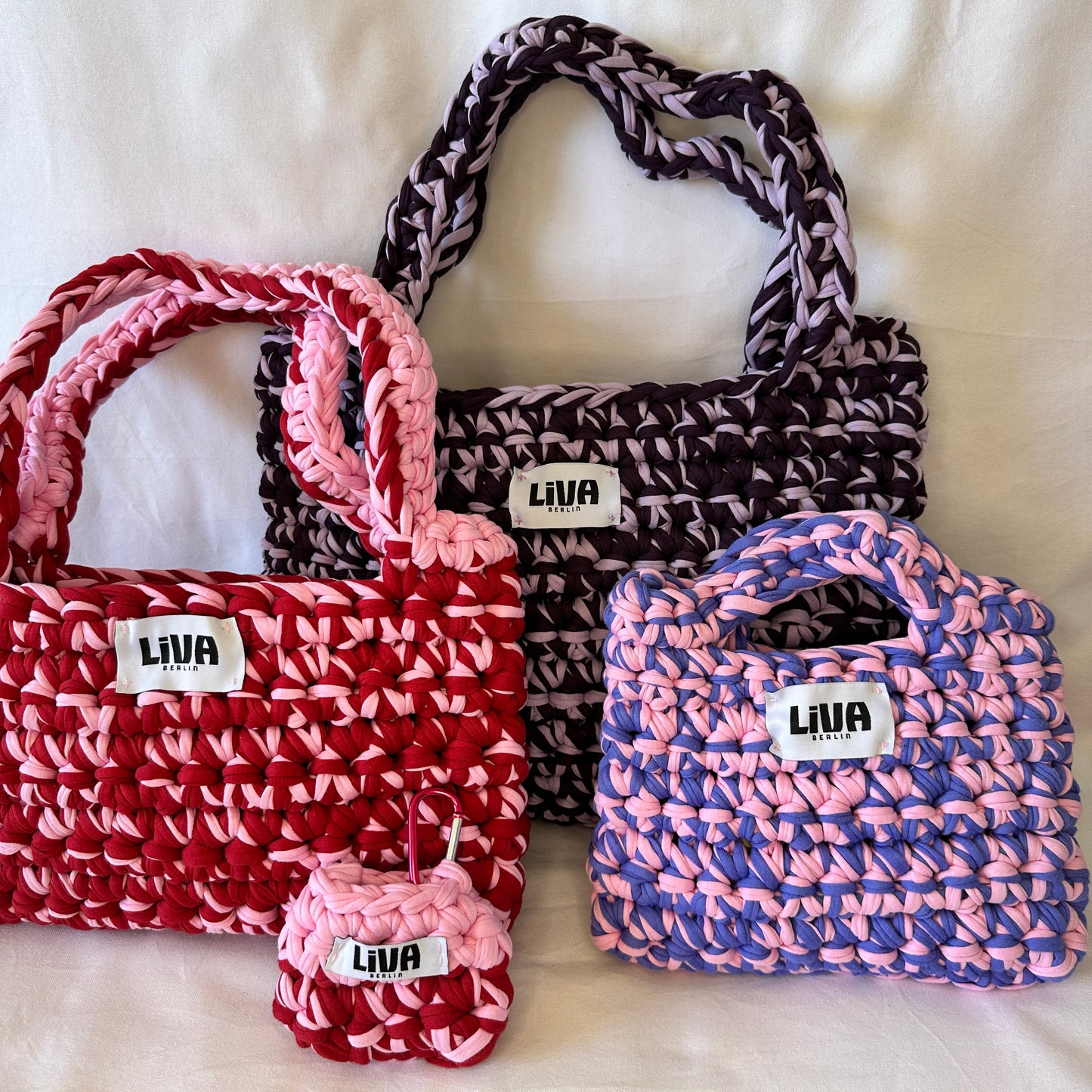 mini pouch | rot & rosé