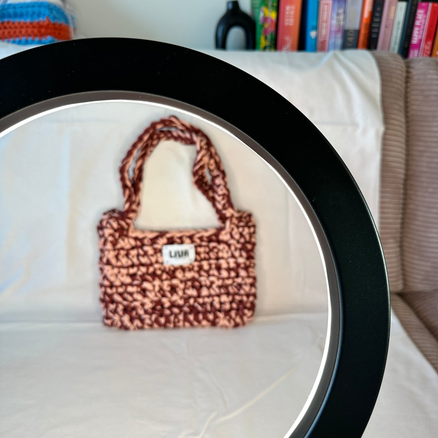 midi bag | weinrot & peach