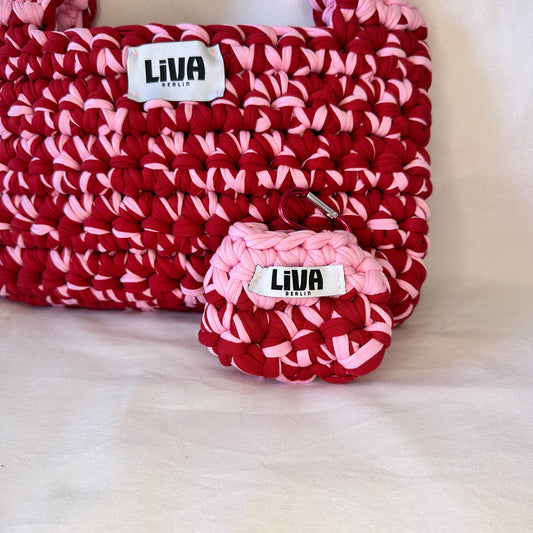 mini pouch | rot & rosé