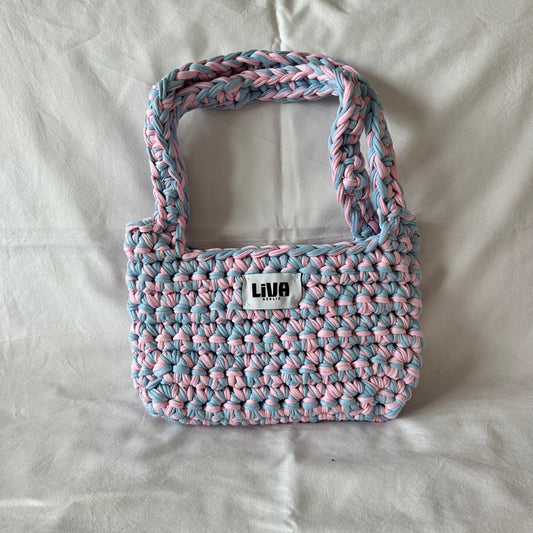 midi bag | baby blau & rosa
