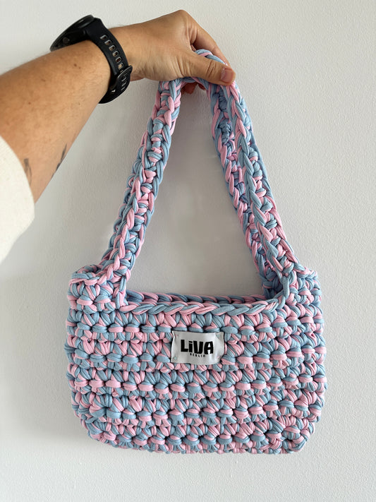 midi bag | baby blau & rosa