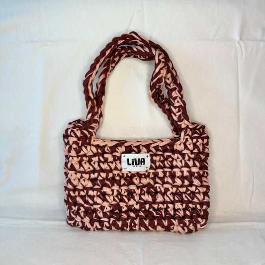 midi bag | weinrot & peach