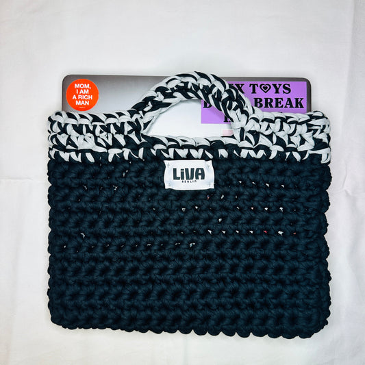 laptop bag | schwarz & grau